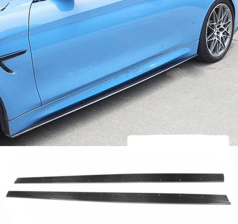 REAL CARBON FIBRE SIDE SKIRT EXTENSION BLADES FOR BMW M3 M4 F80 F82 F83