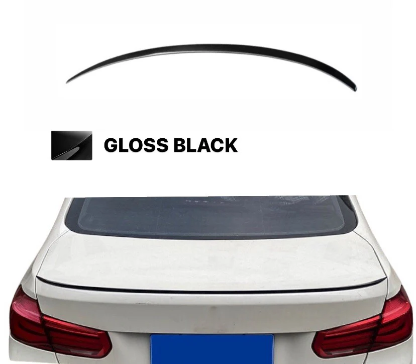 REAR BOOT SPOILER LIP GLOSS BLACK FOR BMW 3 SERIES F30 F80 M3 SALOON SLIM - Image 5