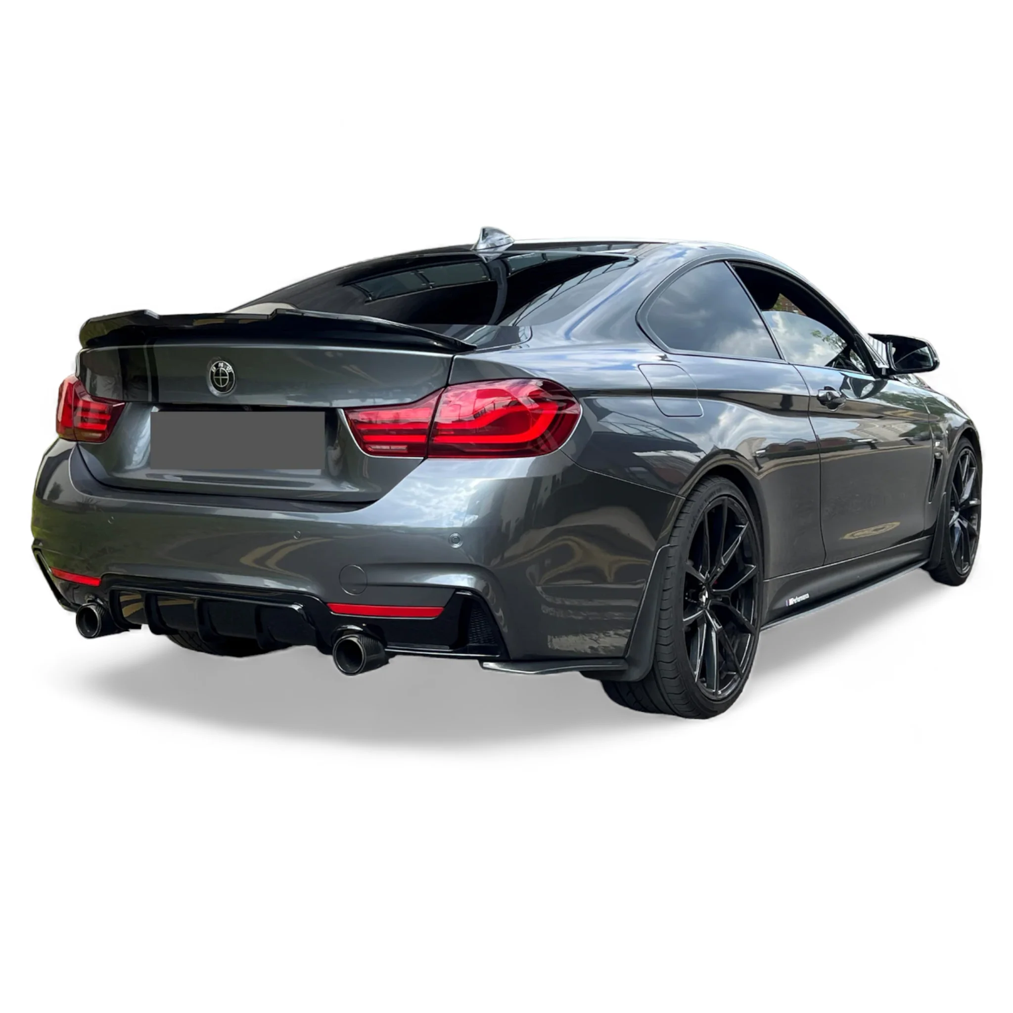 Rear Diffuser - Dual Exit - Fits BMW F32 F33 F36 - 4 Series - M Sport - Gloss Black - Image 2
