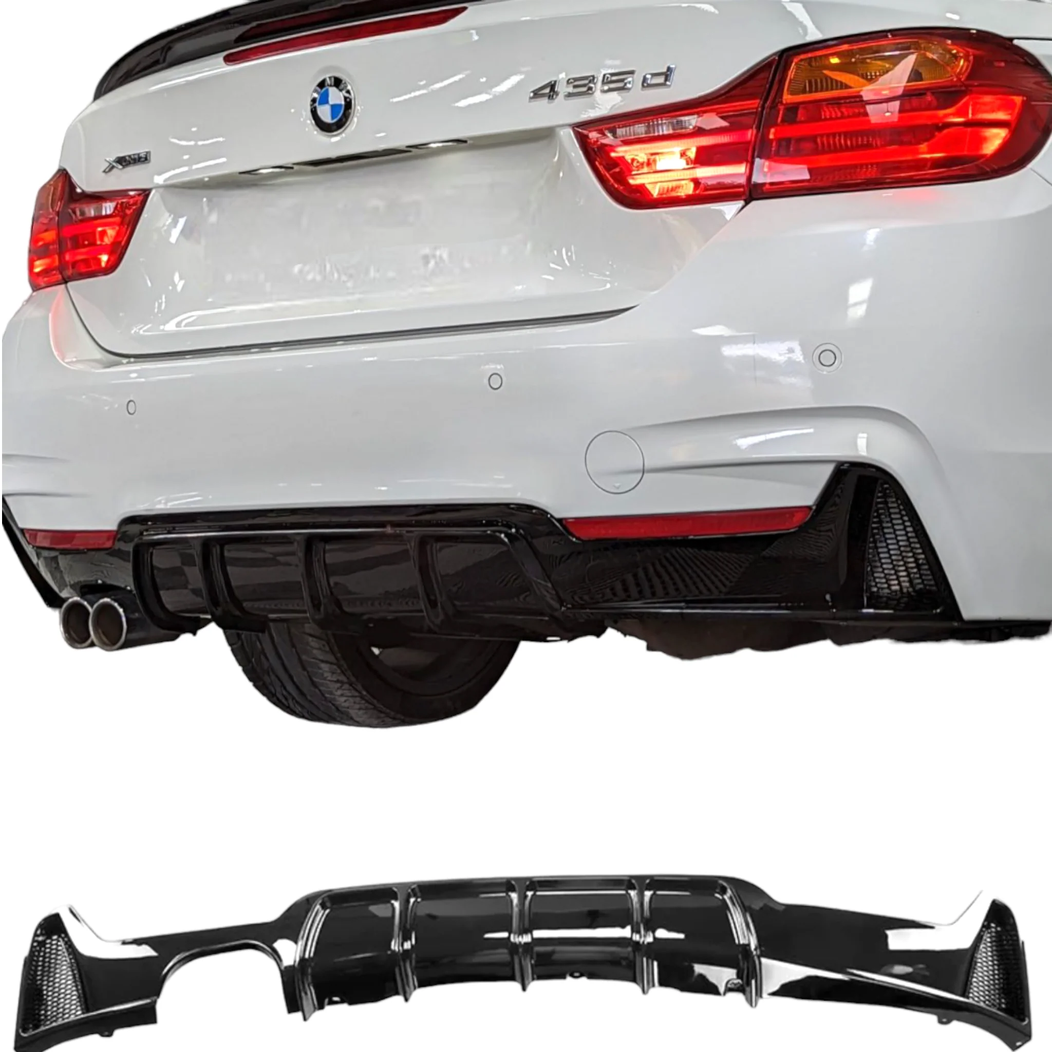Rear Diffuser Twin Exit - Fits BMW F32 F33 F36 M 4 Series - M Performance