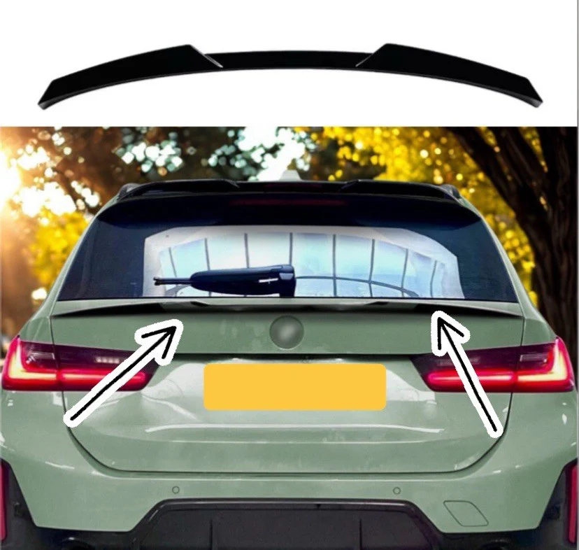 REAR MID SPOILER WING FOR BMW 3 SERIES G21 ESTATE TOURING GLOSS BLACK 2019+ ROOF - Image 6