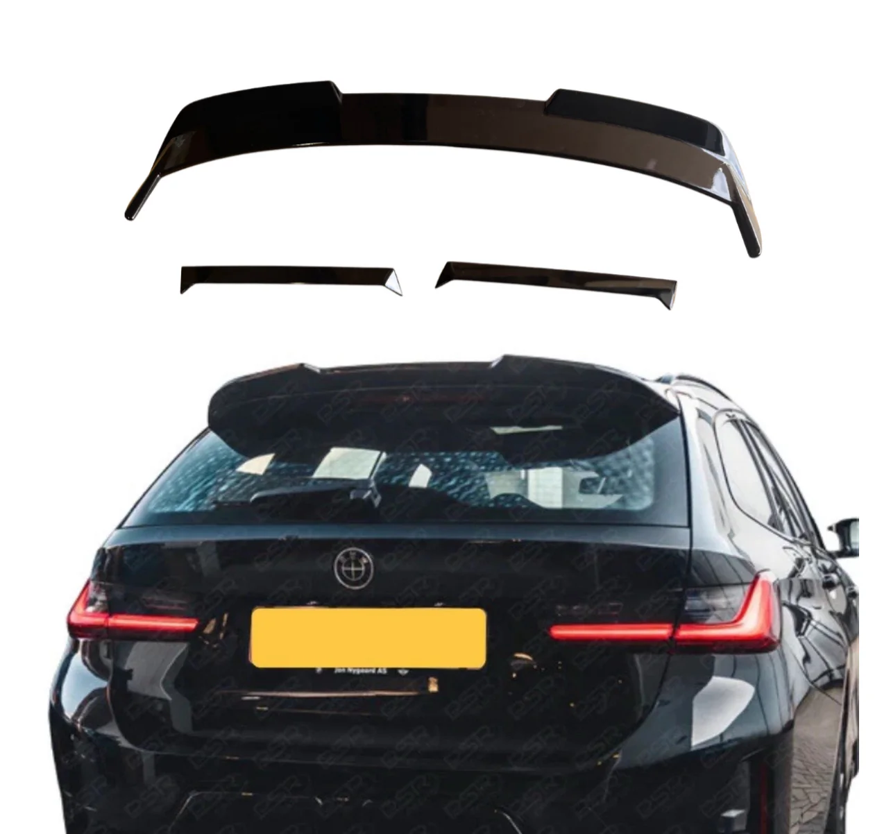 REAR ROOF SPOILER G21 WING LIP FOR BMW 3 SERIES ESTATE TOURING GLOSS BLACK ED2