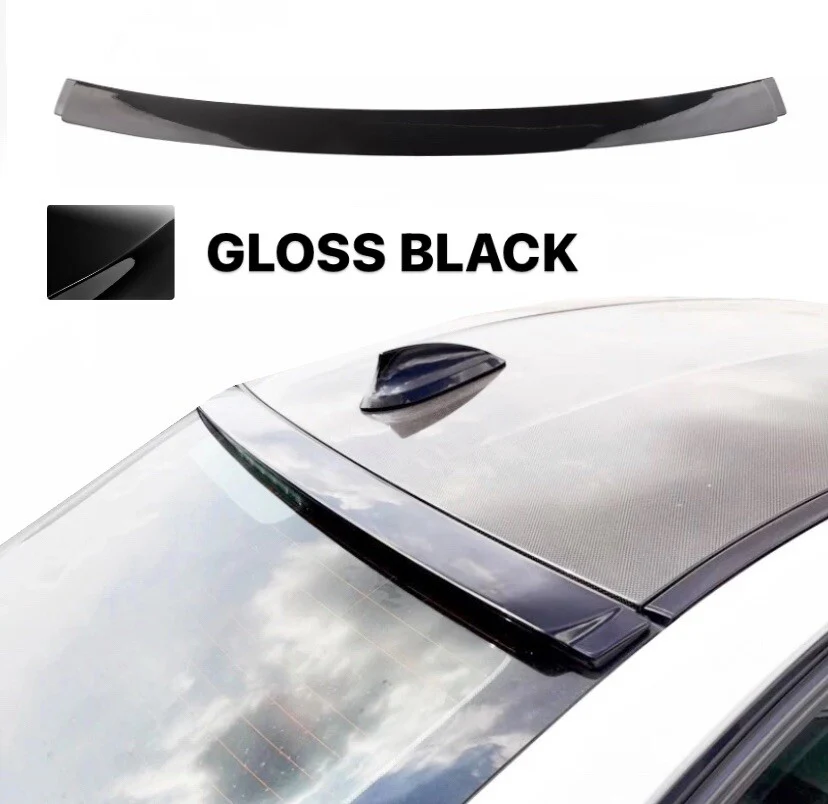 REAR ROOF SPOILER GLOSS BLACK WINDOW WING LIP FOR BMW 3 SERIES F30 ABS - Image 2