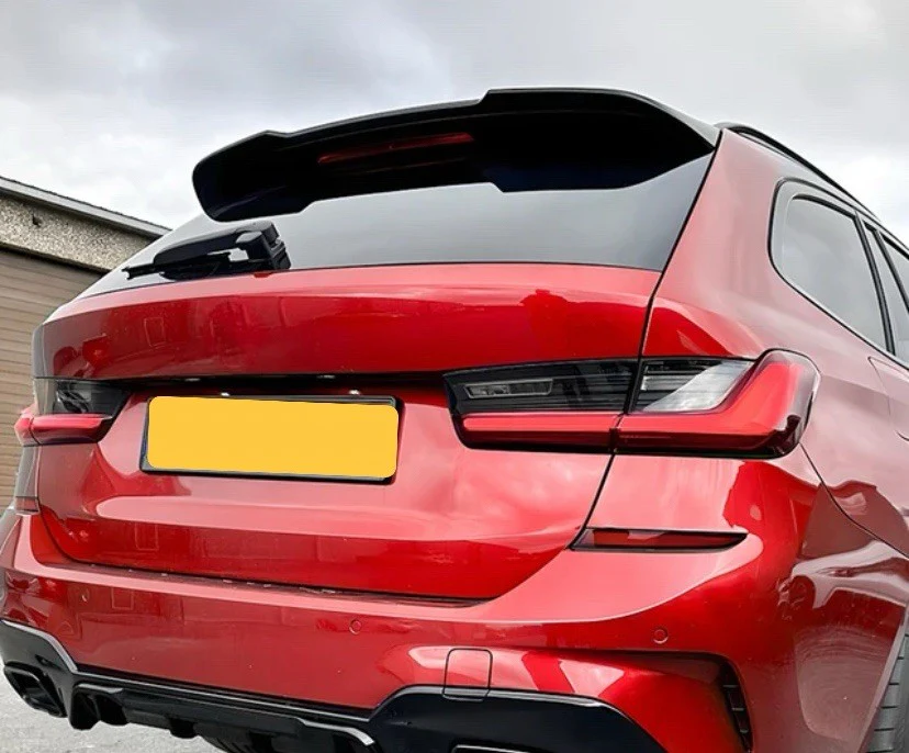 REAR ROOF SPOILER WING FOR BMW 3 SERIES G21 ESTATE TOURING GLOSS BLACK ABS - Image 9