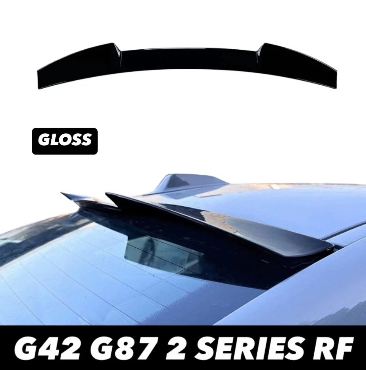 Rear Roof Spoiler Wing Lip For BMW 2 Series G42 2 Door Coupe M2 G87 Gloss Black - Image 12