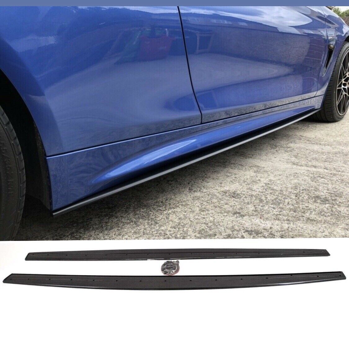 Side Skirt Extension Blades - Fits BMW F32 F33 F36 4 Series - Gloss Black - Image 4
