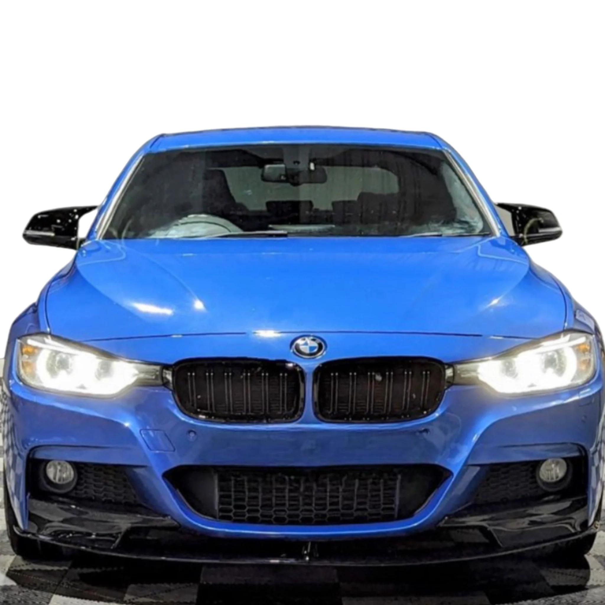 STM Edition BMW F30 Splitter Lip F31 3 Series - Gloss Black with Canards - Image 3