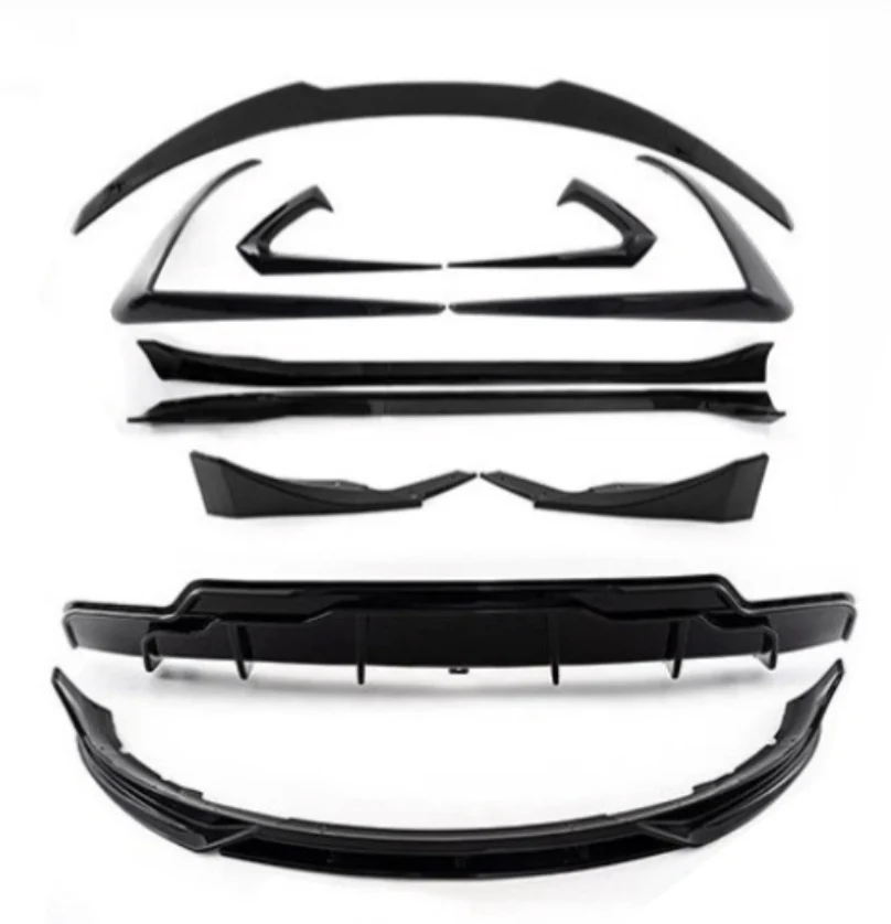 TESLA MODEL 3 GLOSS BLACK AERO KIT SPLITTER SPOILER SKIRTS DIFFUSER 2018-24